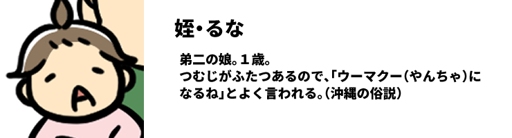 姪・るな。弟二の娘。